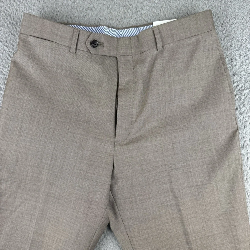Tommy Hilfiger Tyler  Wool Stretch Dress Pants Tan Business 32x34 $190 MSR NWT